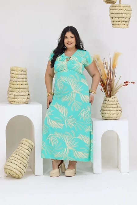 Vestido Longo Evangélico em Duna 🌸